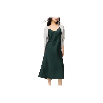 UNIQLO Slip Dresses Women's Dark Green