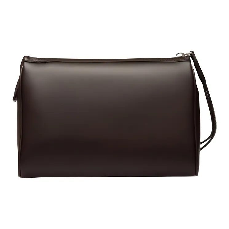 BALLY Cow Leather Clutch Men's Ebony & Red & White-2