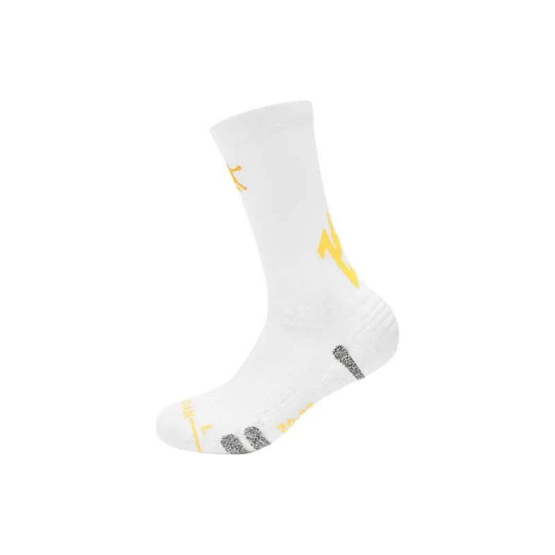 QIAODAN Feiying Knee High Socks Men's 1 Pack Jordan White-0
