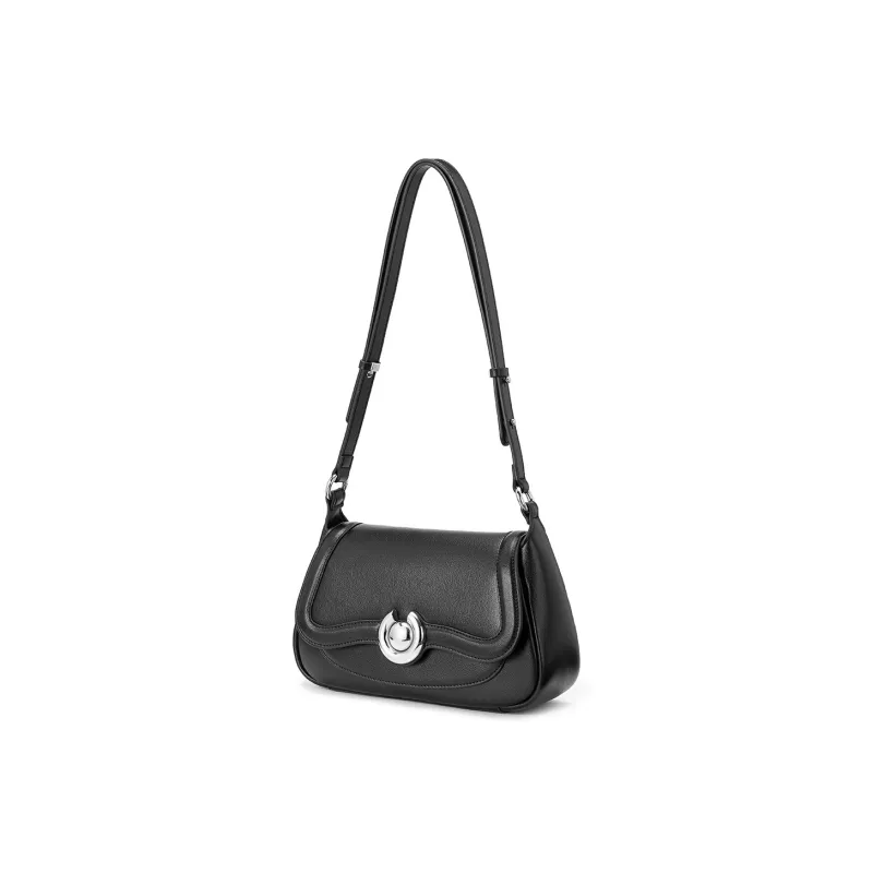 ROBERTA DI CAMERINO Synthetic Leather Shoulder Bag Women's Black/Apricot-1