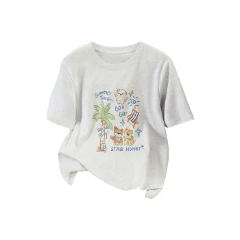 TOUCH T Shirts Women's Light Gray