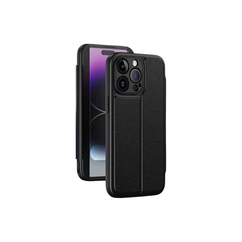 Record Star Leather Material Strong Magnetic Minimalism Phone Cases Compatibility IPhone16ProMa Business Formal-8