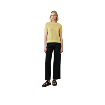 INSUN T Shirts Women's Light Yellow