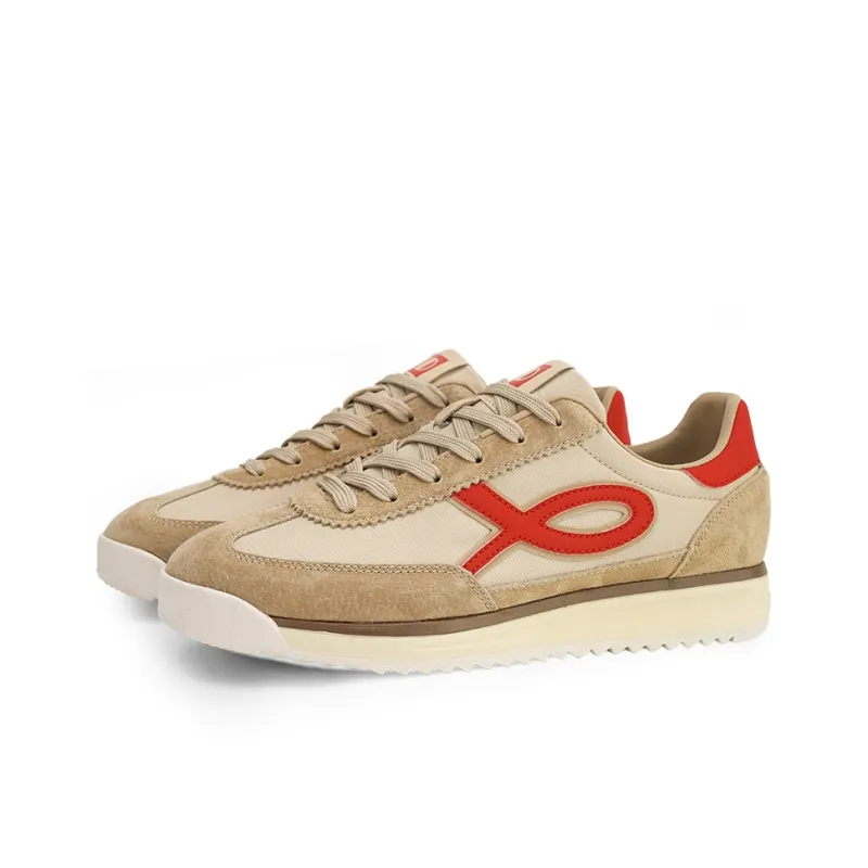 GLO BULL Slip Resistant, Abrasion Resistant, Breathable Low Top Casual Shoes Men's Light Khaki-2