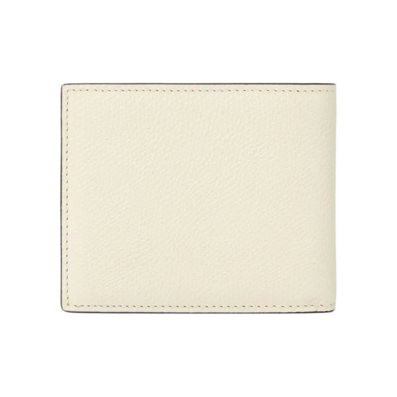 Valentino Leather Wallet Men's Ecru-2