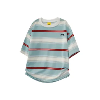 Jeep T Shirt Unisex Blue White Stripes