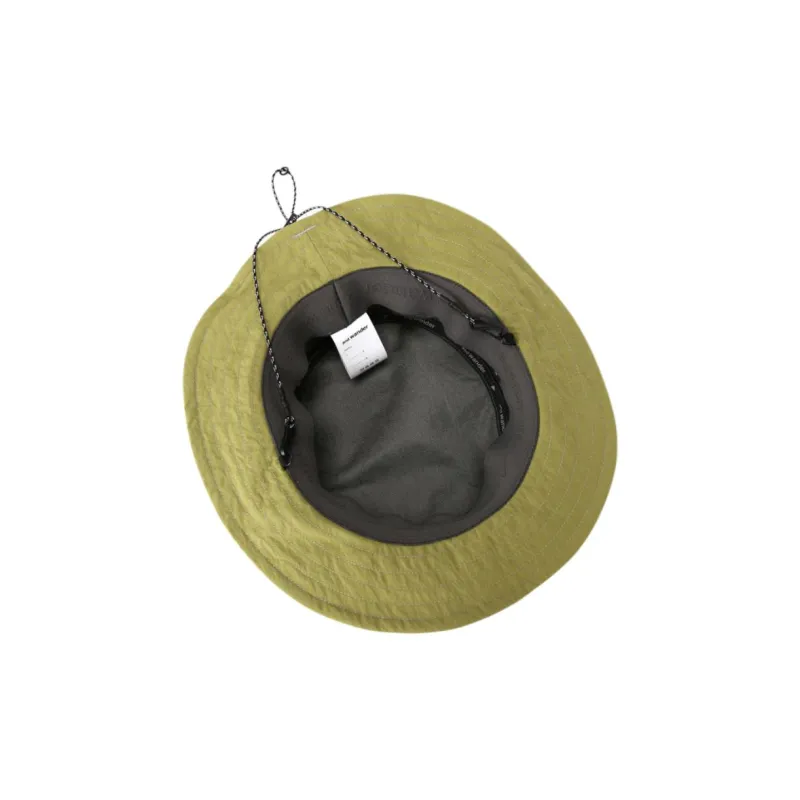 And Wander Nylon Bucket Hats Unisex Green-2
