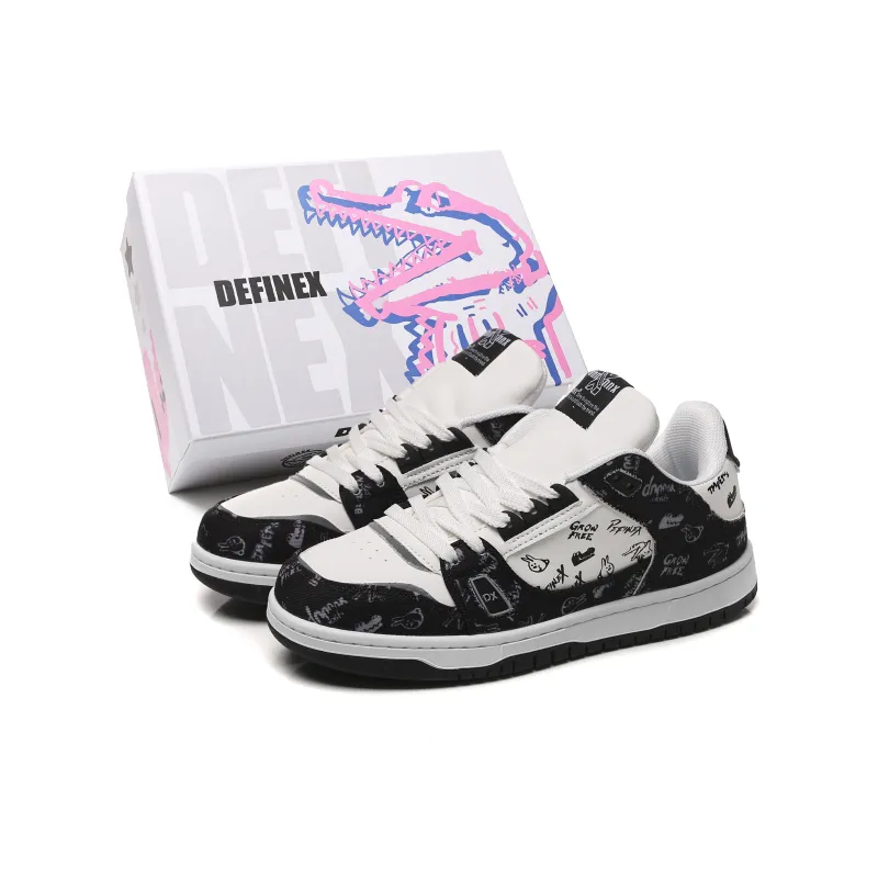 DEFINEX Slip Resistant Waterproof Cushioning Abrasion Resistant Lightweight Breathable Low Top Skateboard Shoes Unisex-5
