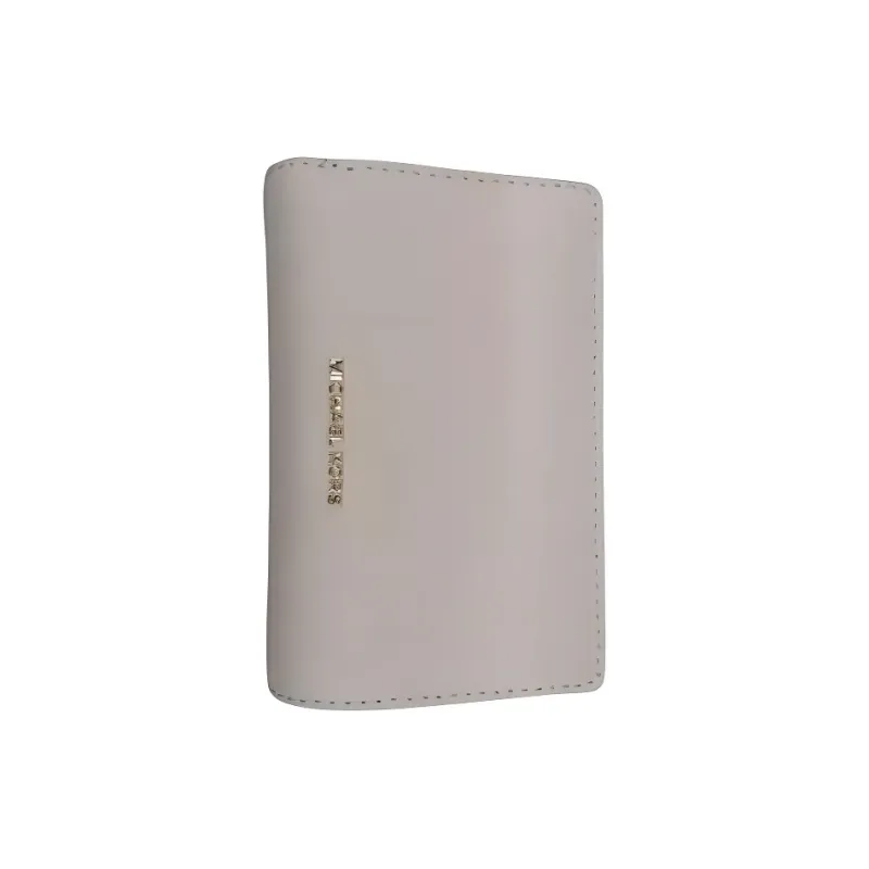 MICHAEL KORS Greenwich Cow Leather Wallet Women's Ecru-1