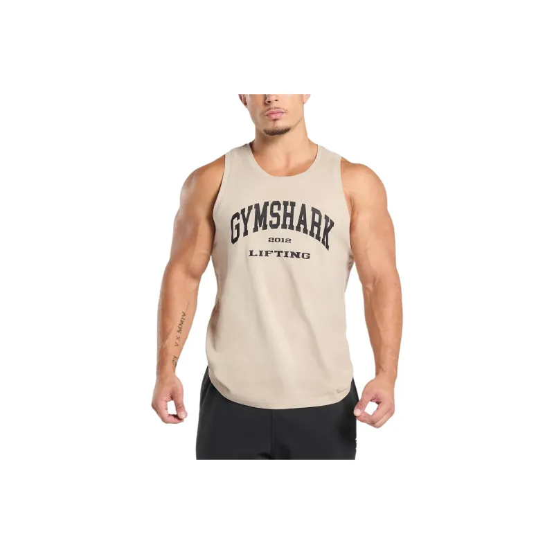 GYMSHARK Tank Top Men's Pebble Gray-0