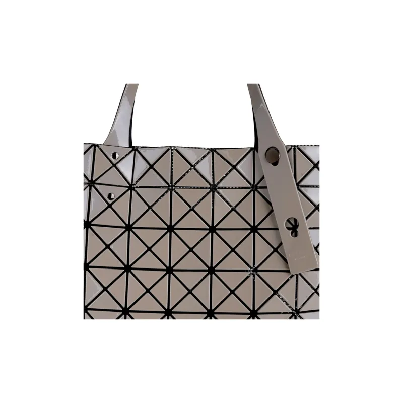 ISSEY MIYAKE Prism Polyvinyl Chloride Resin Tote Bag, Shopping Bag, Shoulder Bag, Handbag Women's Taupe-4