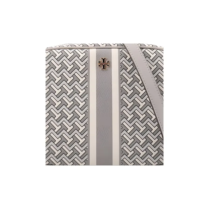 TORY BURCH T Zag Leather Shoulder Bag, Crossbody Bag Women's Gray-2