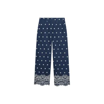 ZARA Casual Pants Women's Blue/White