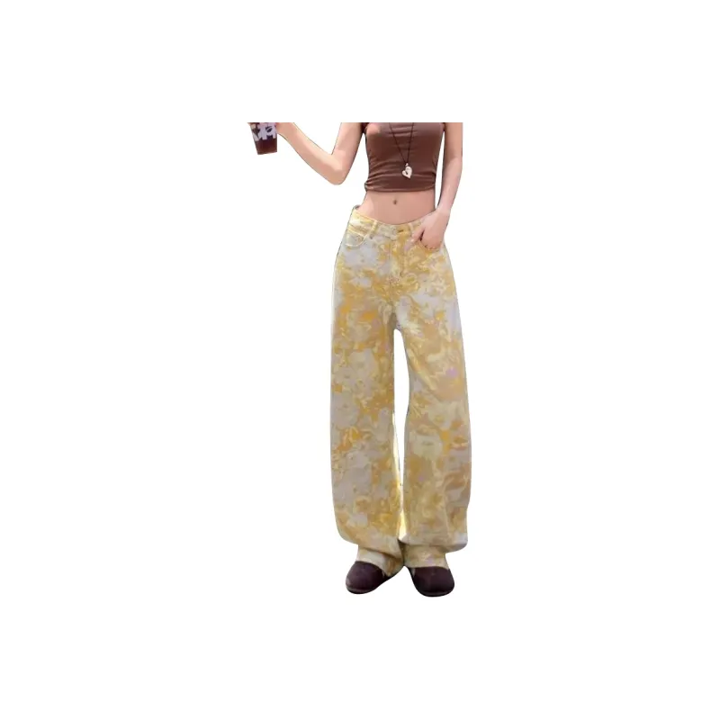 VSYS Jeans Women's Yellow Golden Floral-0