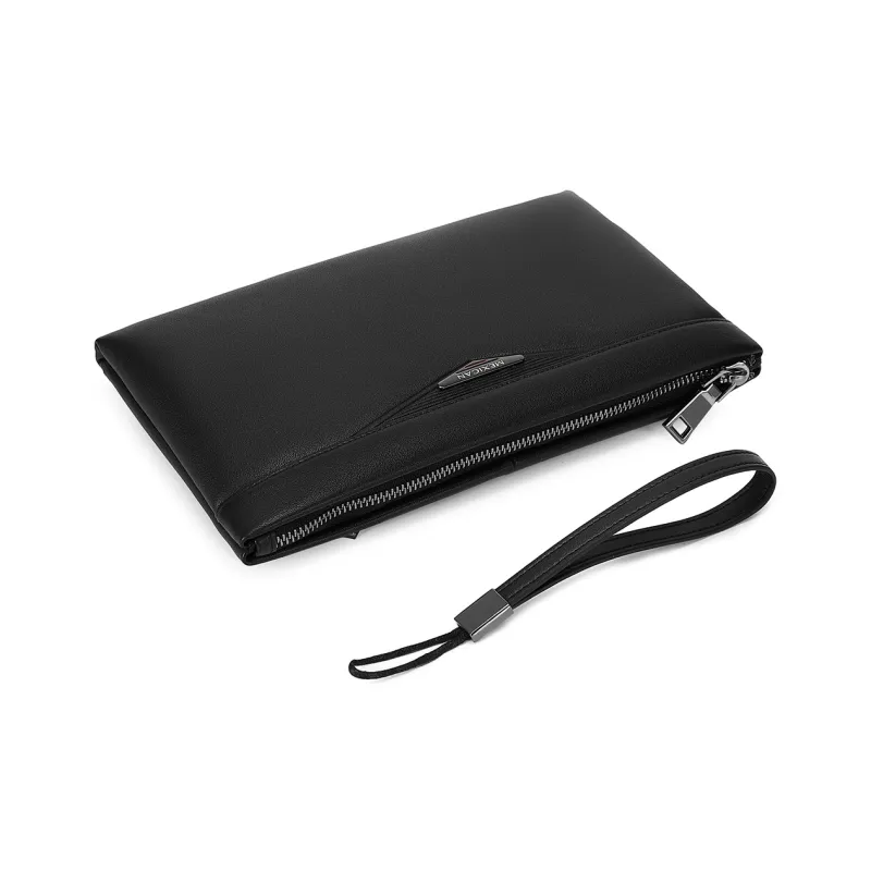 MEXICAN Cow Leather Clutch Regular Men's Black-4