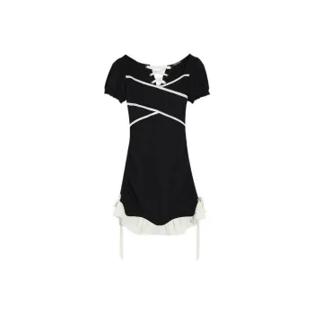 MISS VIGOR Short Sleeved Dress Women's