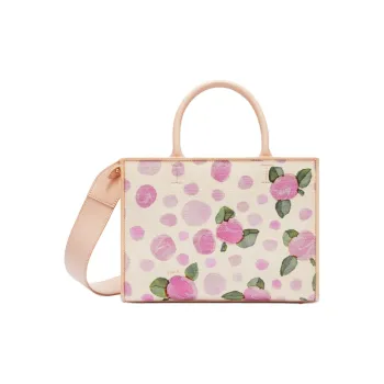 Furla Opportunity Cotton Tote Bag, Shopping Bag, Shoulder Bag, Handbag Trumpets Women's Beige & Multicolor