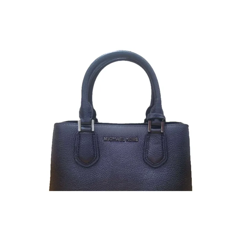 MICHAEL KORS Adele Leather Handbag Large Size Women's Midnight Blue-3