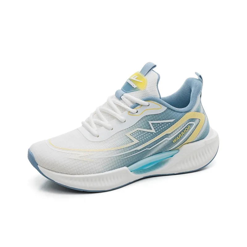 WARRIOR Running Shoes Men Mid Top Beige, Light Blue, Yellow-1