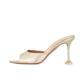 AQUAZZURA Slip Resistant Slide Slippers 8.5cm Women's Gold