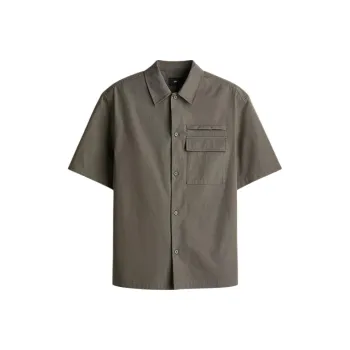 H&M Shirts Men Khaki Green