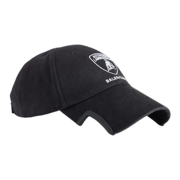 Balenciaga Cotton Baseball Caps Men's Black-1