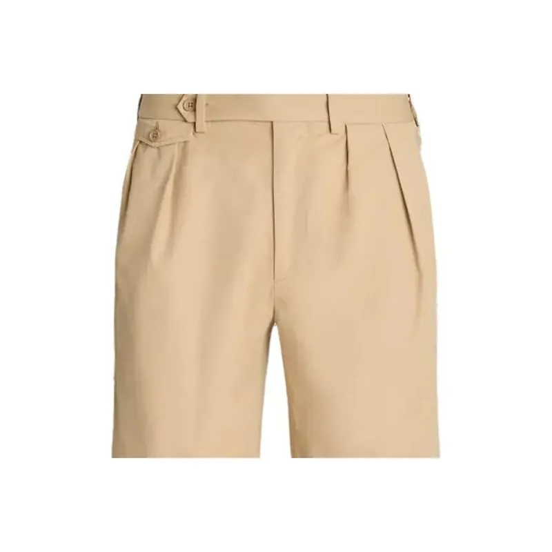 Polo Ralph Lauren Pleated Poplin Tennis Short Casual Shorts Men's Khaki-1