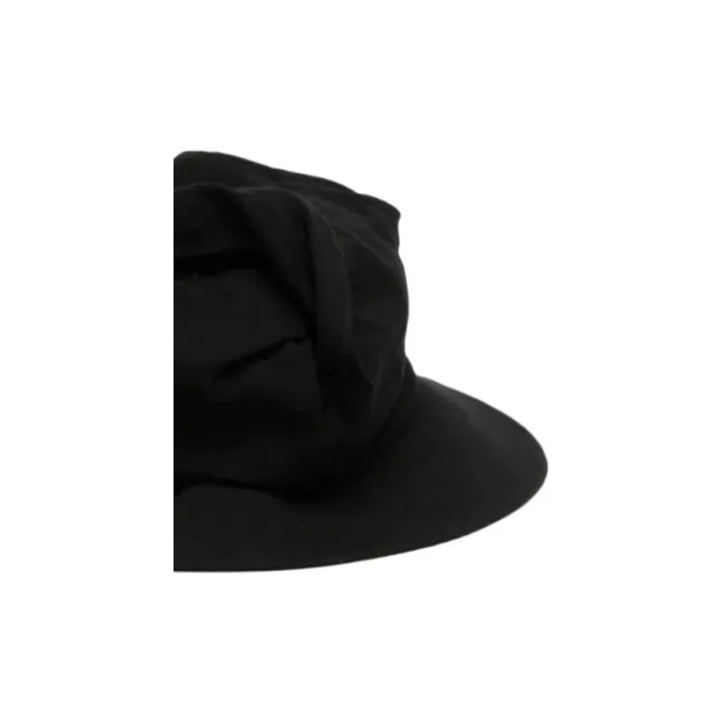 Yohji Yamamoto Linen, Rayon Bucket Hats Women's Black-2