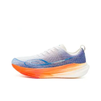 QIAODAN Cushioning And Breathable Low Top Physical Fitness Test, Physical Exam, Racing Running Shoes Men's White Blue