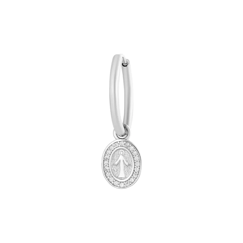 ICEGANG 316L Titanium Steel White Gold Plated Earrings Unisex-2