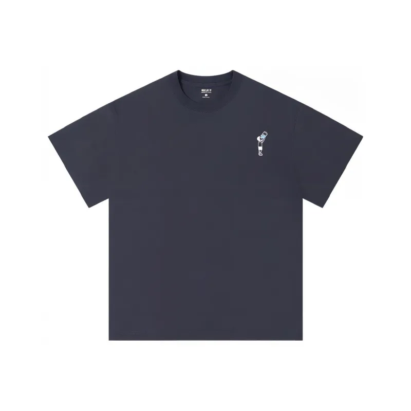 MIANDEMEIXUE Loose Fit Casual Inner Short Sleeved T Shirt Unisex Solid Color-97