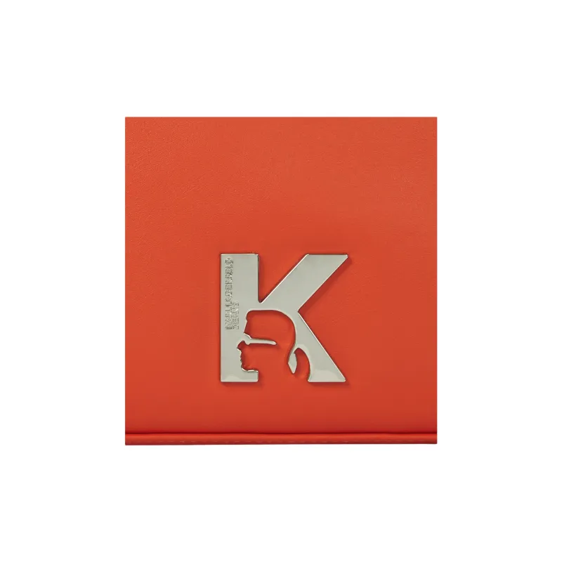 KARL LAGERFELD Recycled Polyurethane Shoulder Bag Women's Carrot Orange-2