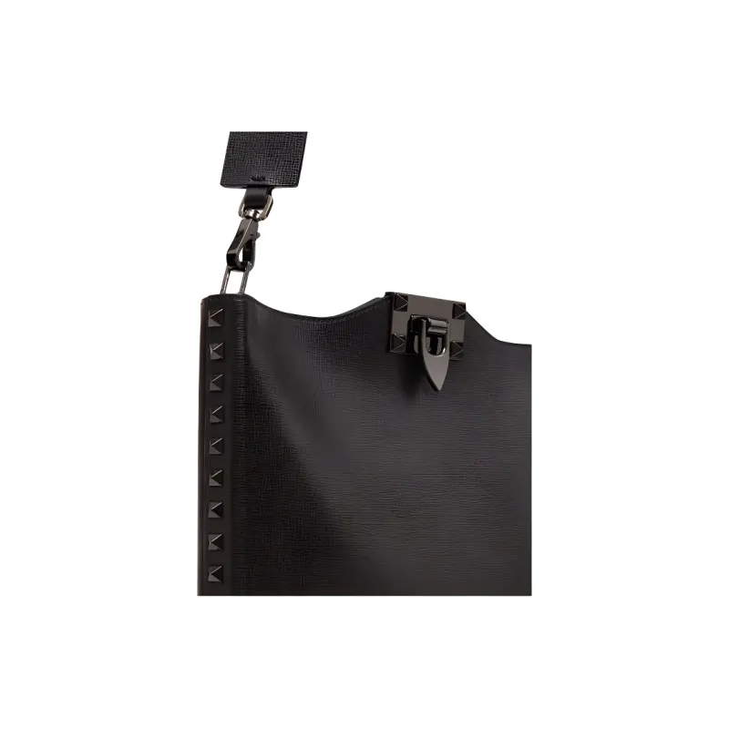 Valentino ROCKSTUD Cow Leather Crossbody Bag Unisex Black-4