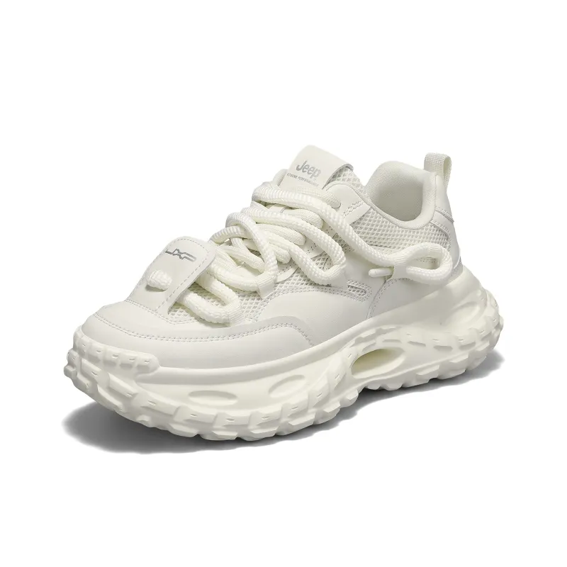 Jeep Cushioning, Slip Resistant, Abrasion Resistant, Height Increasing Low Top Chunky Sneakers Men's-1