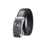 Chrome Buckle Black Strap