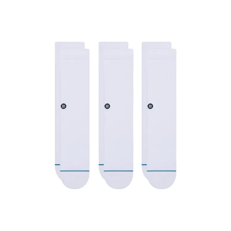 Stance Crew Socks 3 Pack Men's White-0