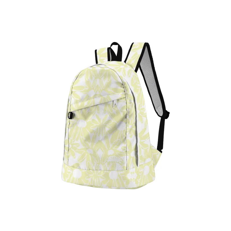 LOVVVVE Polyester Backpack Unisex Light Yellow-1