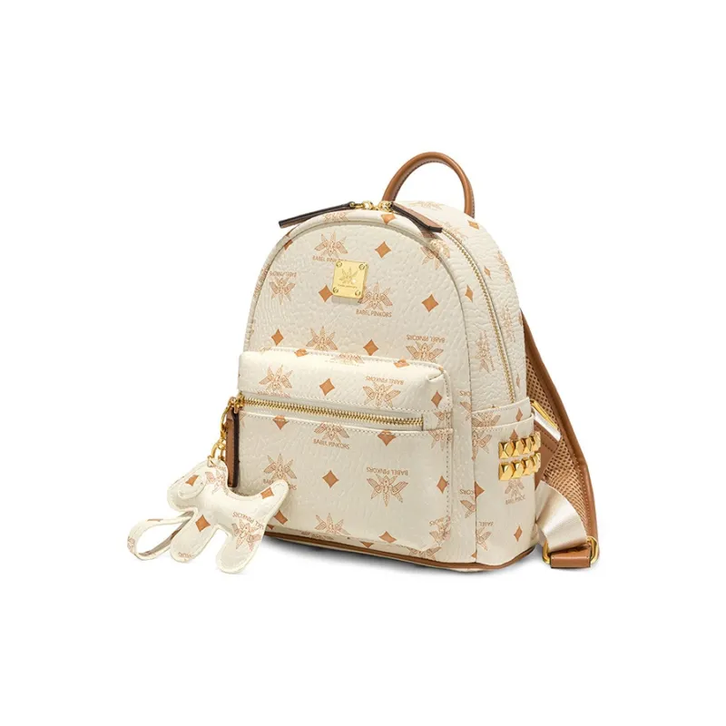 CLEVER& KETCH PU Small Backpack Medium Size Women's Black/Brown-4