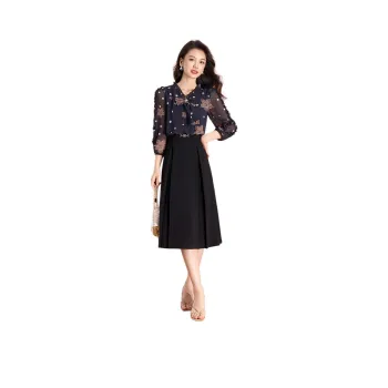 Mylan Short Sleeved Dress Cinched Waist Women's