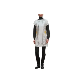 HERMES FW25 Short Sleeved Dress Women's Pearl White