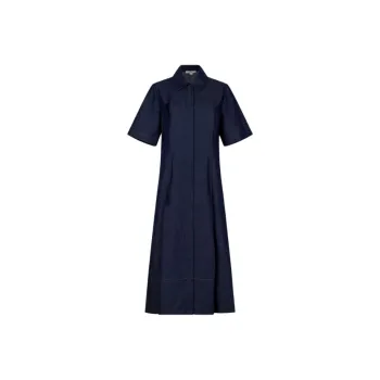 VINCE Short Sleeved Dress Women's Dark Indigo