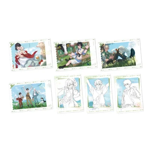March·Monster Cheng Xiaoshi, Lu Guang, Qiao Ling Link Click, Animation, Spring Pasture Collection Photo Cards