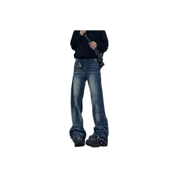 FFOMKE Jeans Unisex Vintage Blue