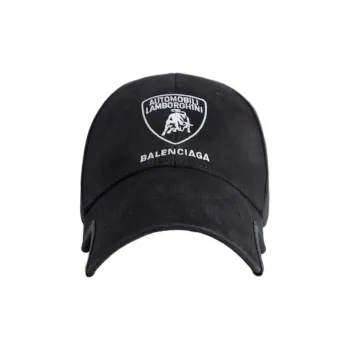 Balenciaga Cotton Baseball Caps Men's Black