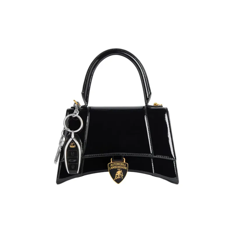 Balenciaga Automobili Lamborghini Collaboration Brass Bag Charm Bag Merch Men's Black & Silver-3