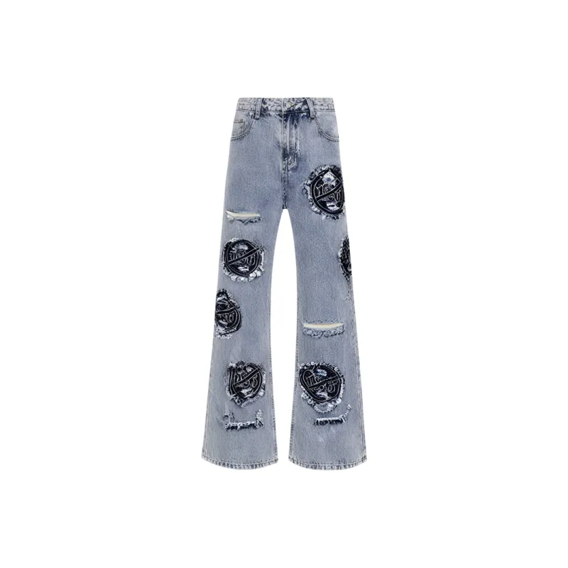 WELTER EXPERIMENT Jeans Unisex Blue[High Quality]-0