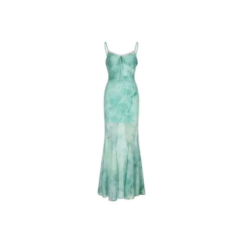 MIMOSA CHUR Slip Dresses Women's Green-0