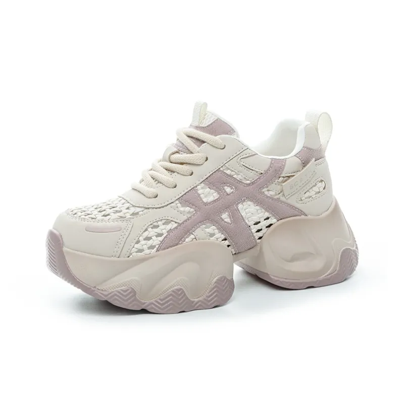The Mystery Of Glamour Breathable Height Increase Low Top Casual Shoes Women's-12