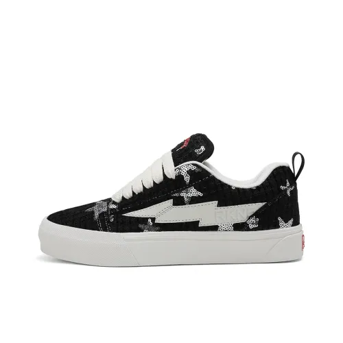 SHANDIANFENGBAO x ABCDONGA Anti Slip Wear Resistant Low Top Skateboard Shoes Unisex Starry Black