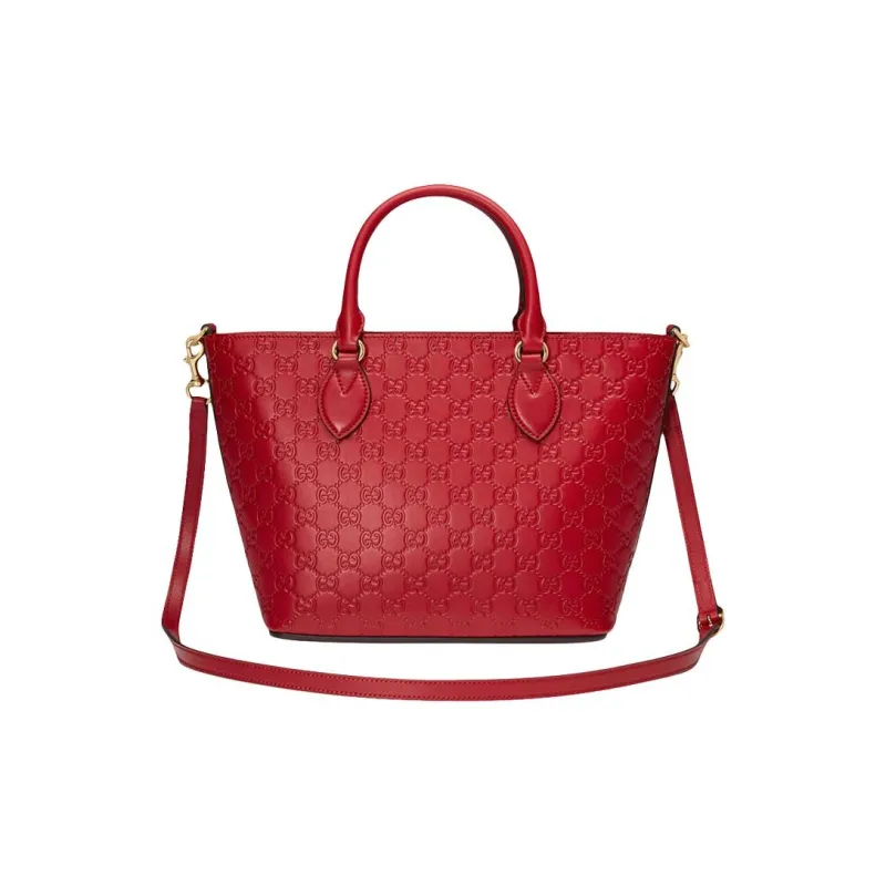 GUCCI Leather Shoulder Bag, Crossbody Bag, Handbag Women's Red-1